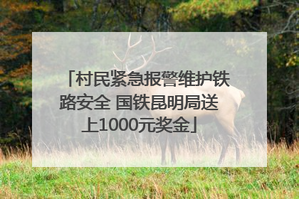 村民紧急报警维护铁路安全 国铁昆明局送上1000元奖金